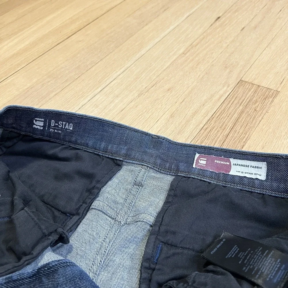 G Star‎ Raw D Staq Jeans Men 31x34 Japanese Fabric Denim Streetwear Slim Stretch